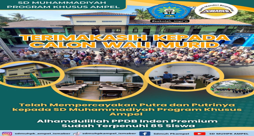 Terima kasih PPDB inden premium terpenuhi