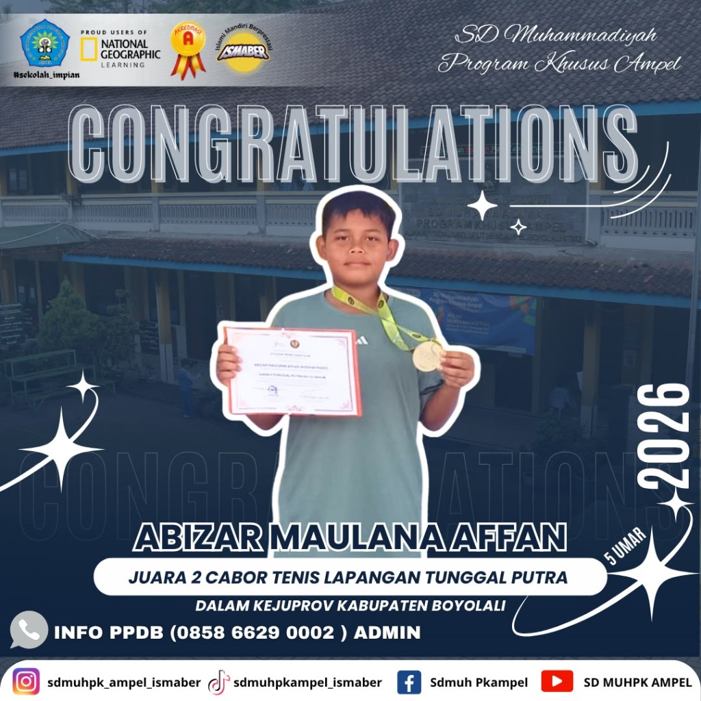 Abizar Maulana Affan Juara 2 Tenis Lapangan